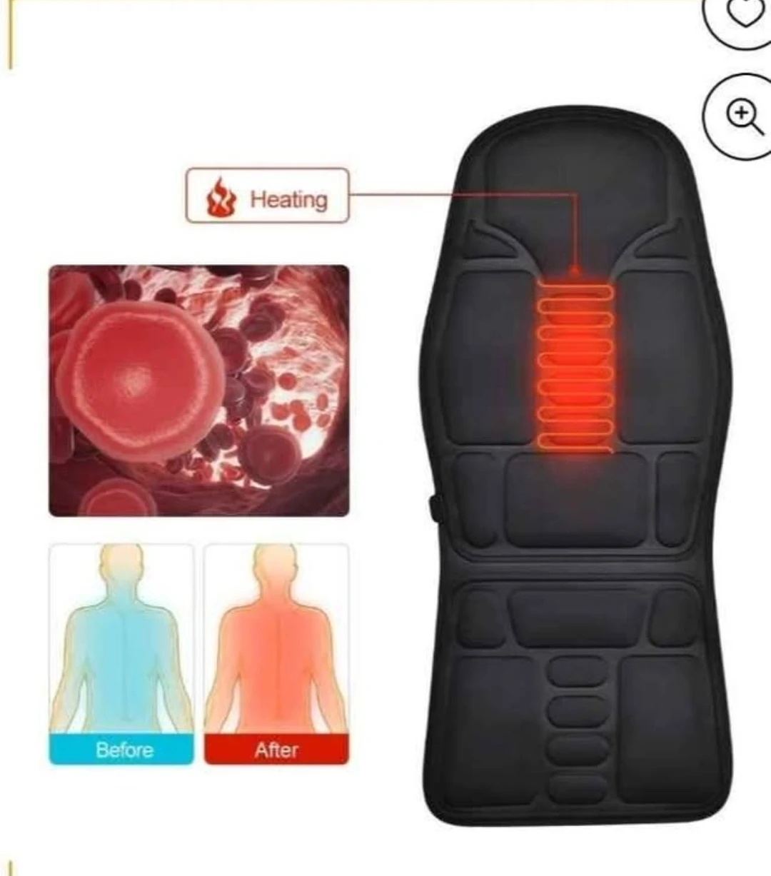 Black Shiatsu Massage Seat Cushion with Heat - photo 5
