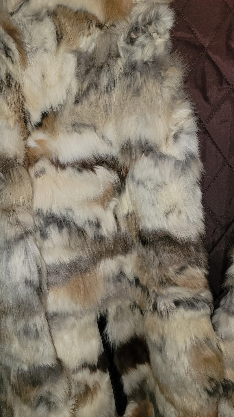 Vintage Hooded Multicolor real Fur Jacket - photo 2