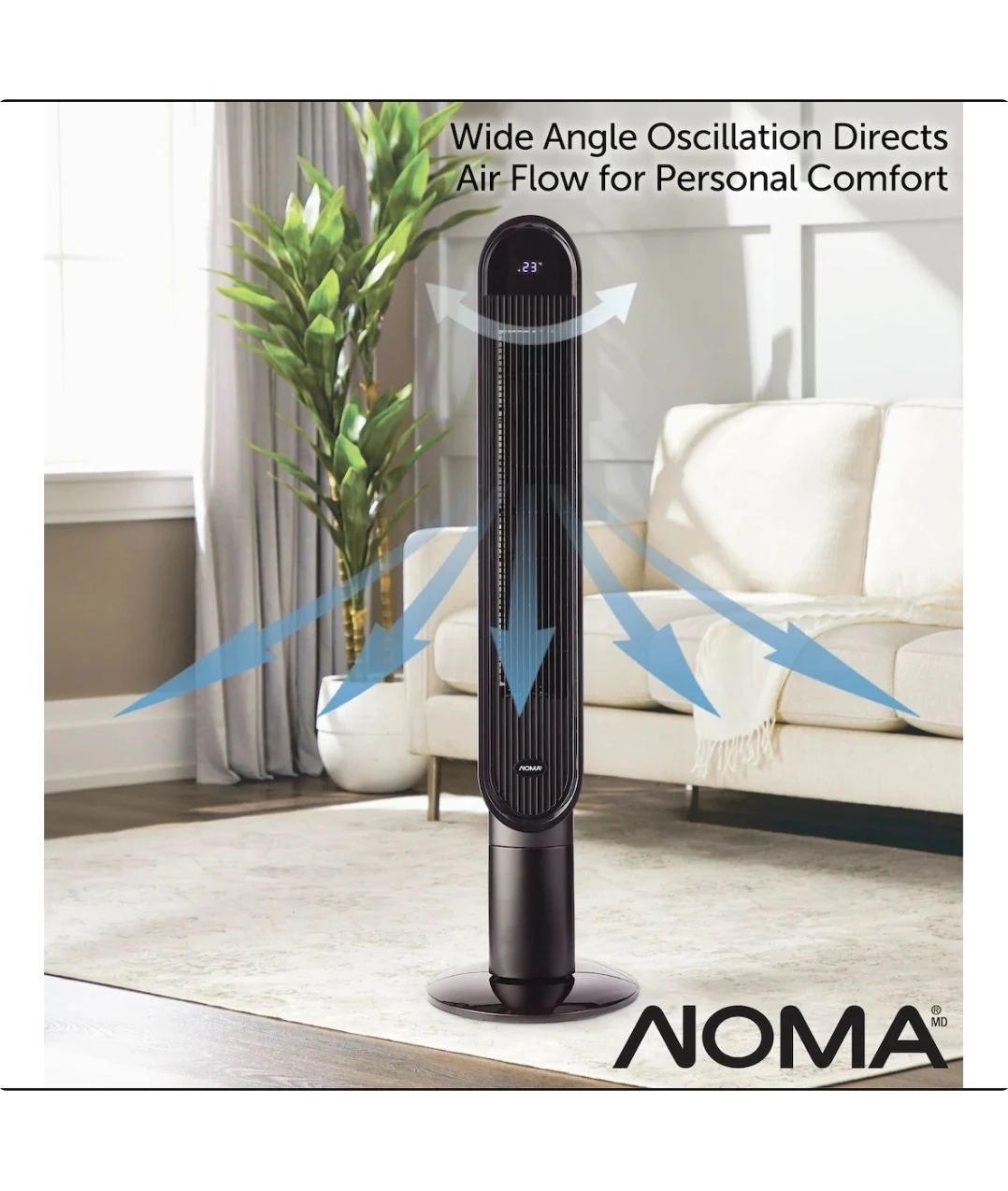NOMA Black Tower Fan(like new) - photo 3