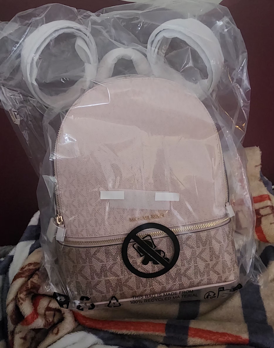 Michael Kors Rhea Medium Metallic Signature Logo Backpack - photo 3