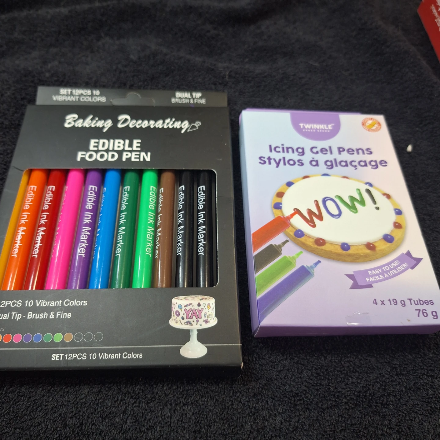 Exclusive Brands Edible Food Pens - 10 Vibrant Colors