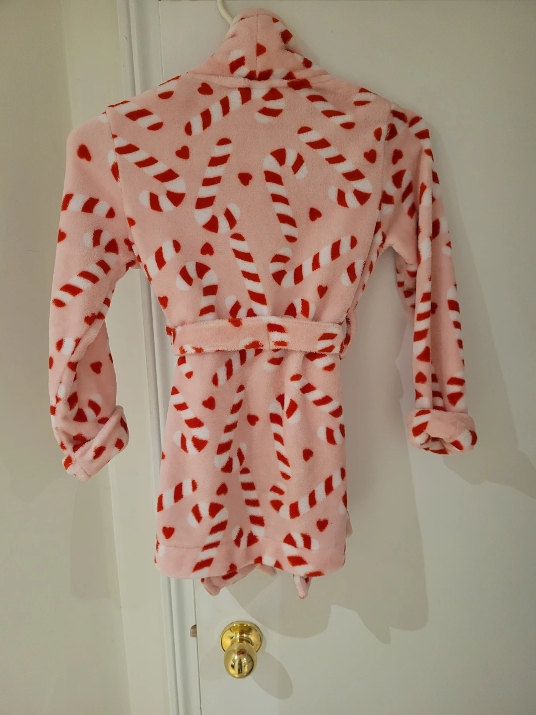 Pink Candy Cane Fleece Robe - photo 2