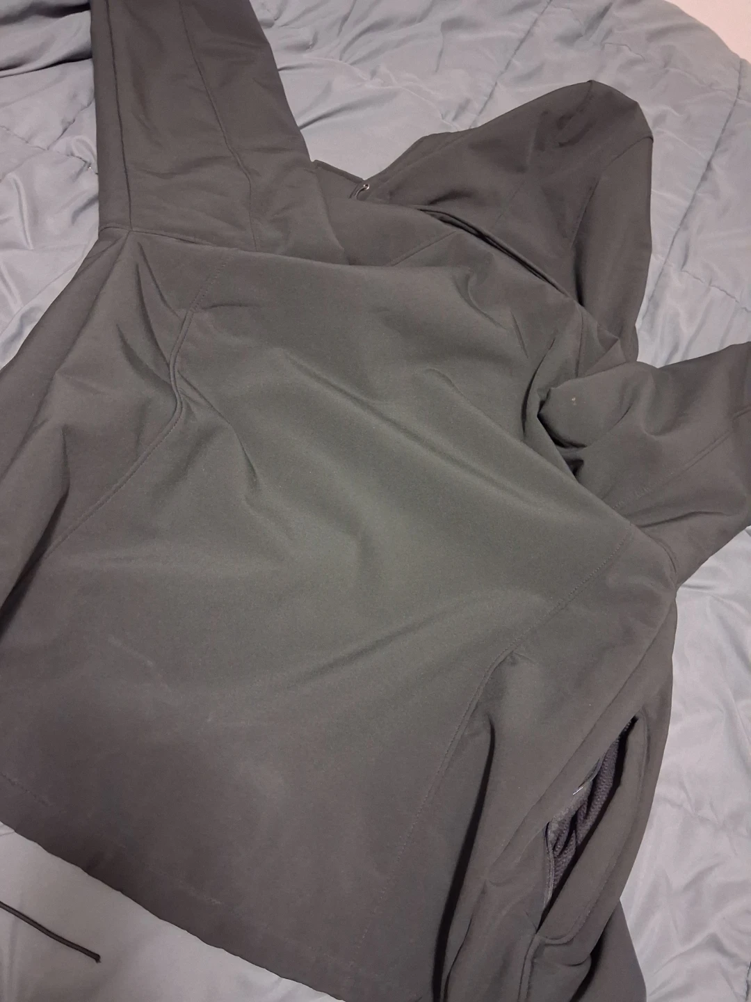 Men's Black Fleece-Lined Hooded Jacket - photo 3