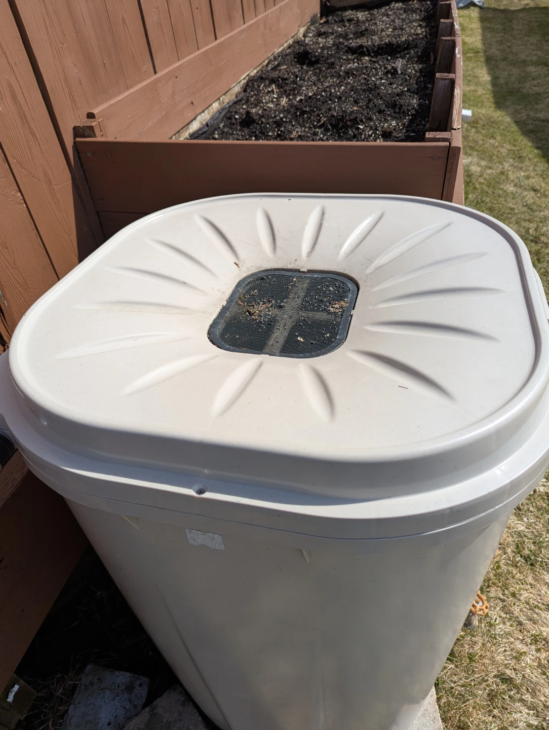 Beige Rain Barrel