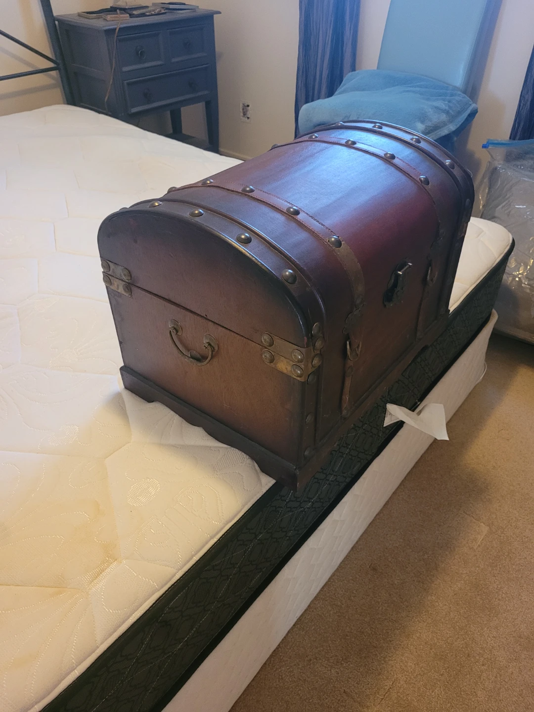 Decorative Wooden Treasure Chest Box - photo 2