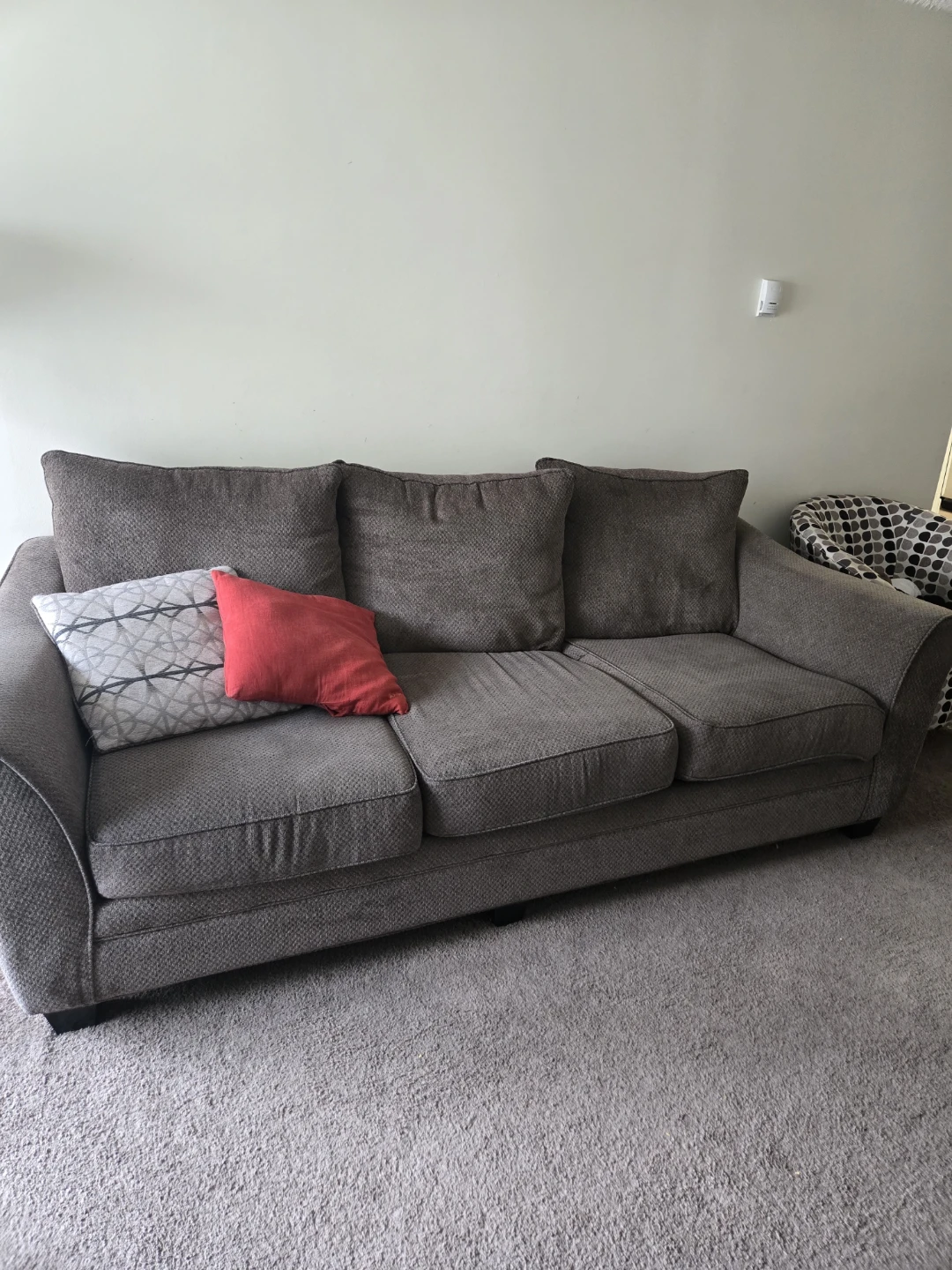 3 seater Brown Sofa - photo 2