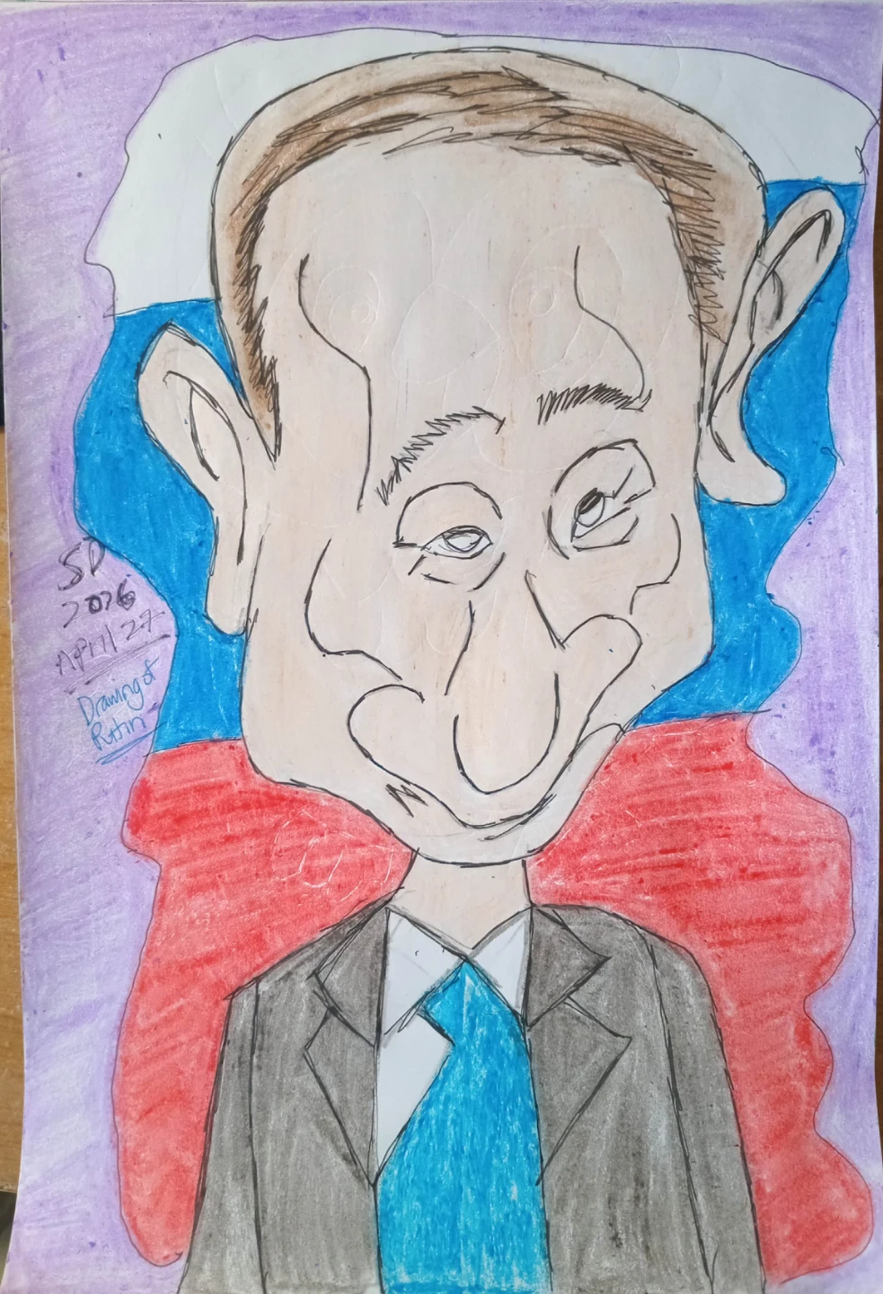 Vladimir Putin Drawing by Custom Artist Sherwin - photo 4