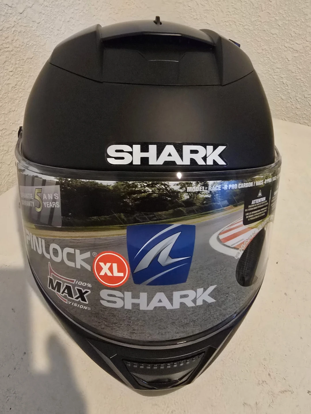 Shark Motorcycle Helmet - Race-R Pro Carbon, XL, Black