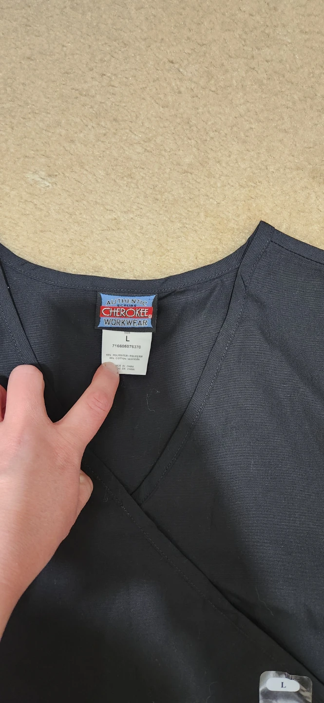Cherokee Workwear Black Scrub Top & Pants Set - photo 2