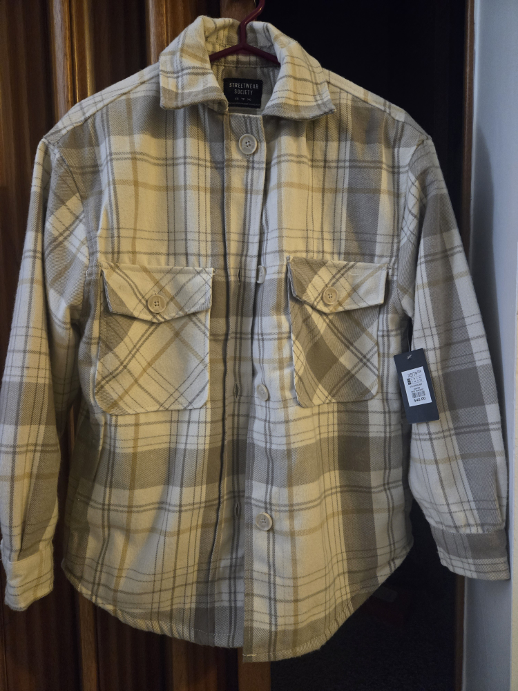 Streetwear Society Plaid Flannel Shirt Jacket - Size XS