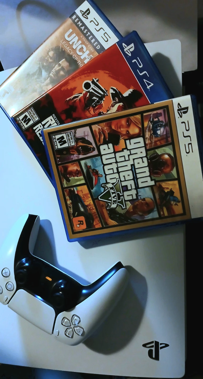 PlayStation 5 Console, Games (x3) & Controller.