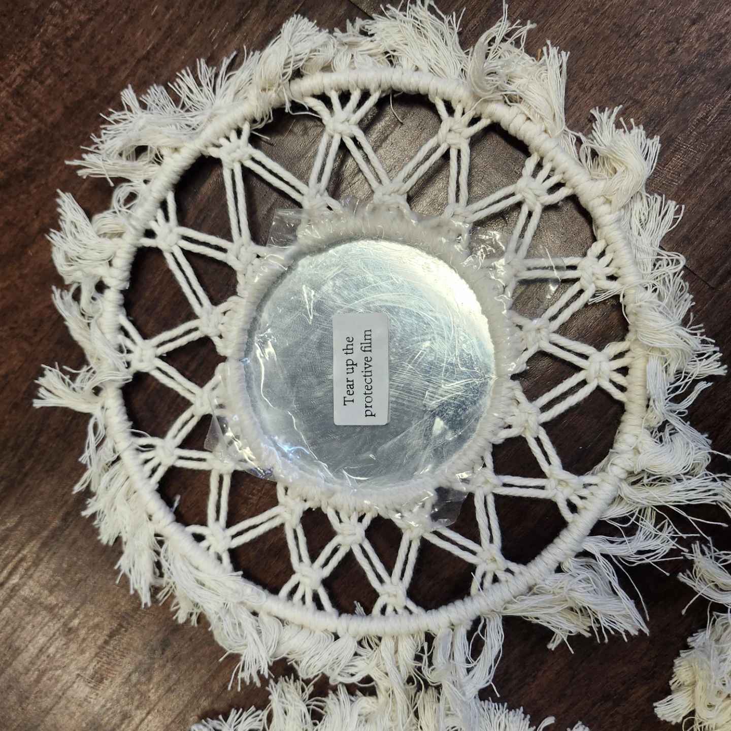 Set of 3 Macrame Wall Hanging Mirrors - photo 2