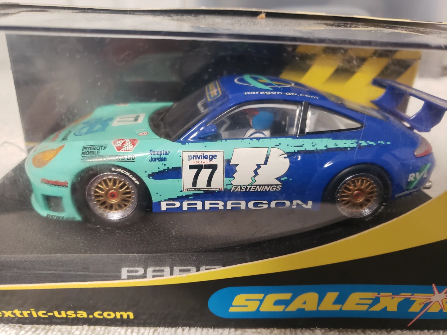 Scalextric Paragon 77 John Guest Porsche Slot Car