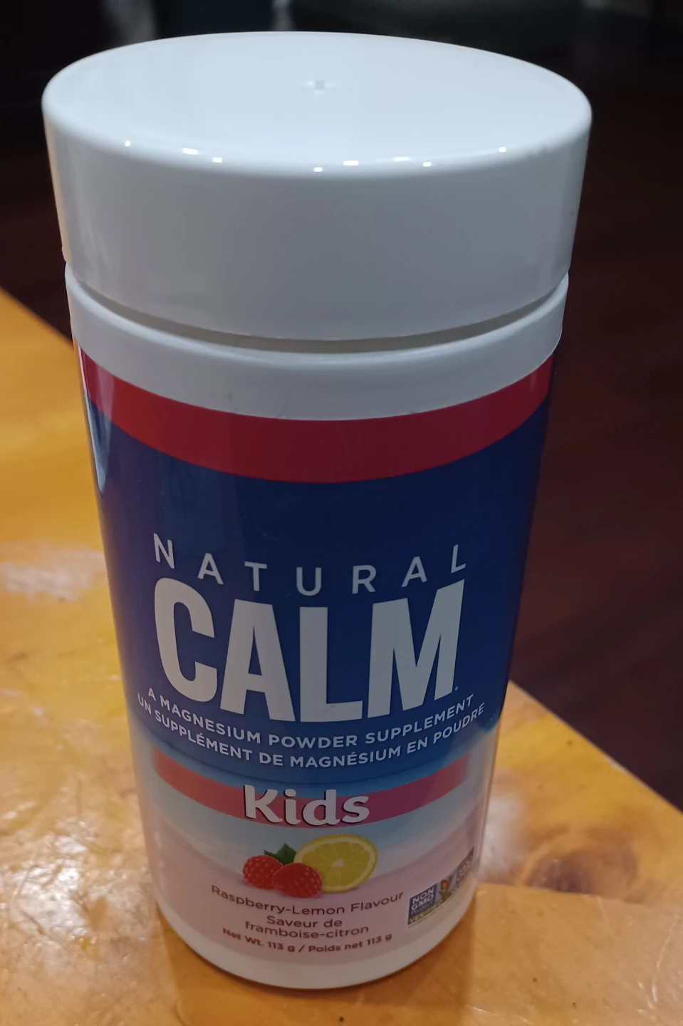 Kids Magnesium Powder Supplement Raspberry-Lemon 113 g
