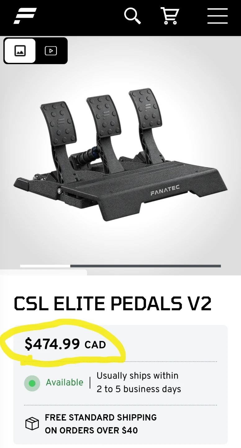 Fanatec CSL Elite V2 3-Pedal SetDual – PC, PS4 , PS5 - photo 5