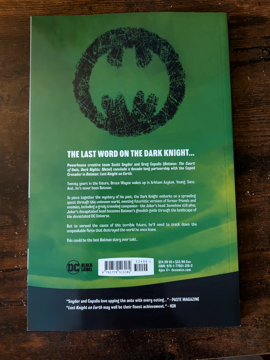 Batman: Last Knight on Earth Graphic Novel - photo 2