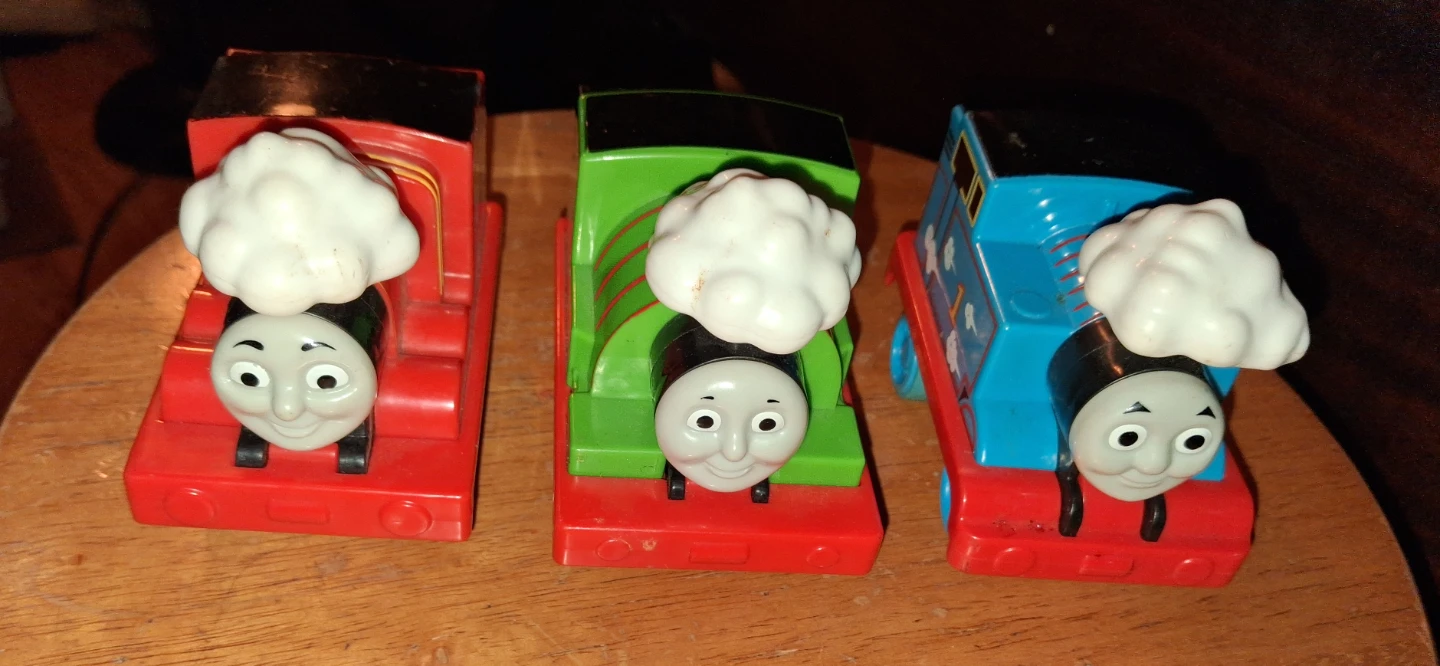 Lot Of 3 Thomas the Tank Engine Pullback Racers - Red/Green/Blue