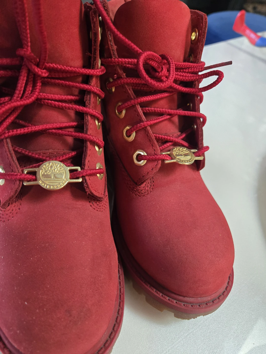 Kids Timberland  boots red - size 13 c