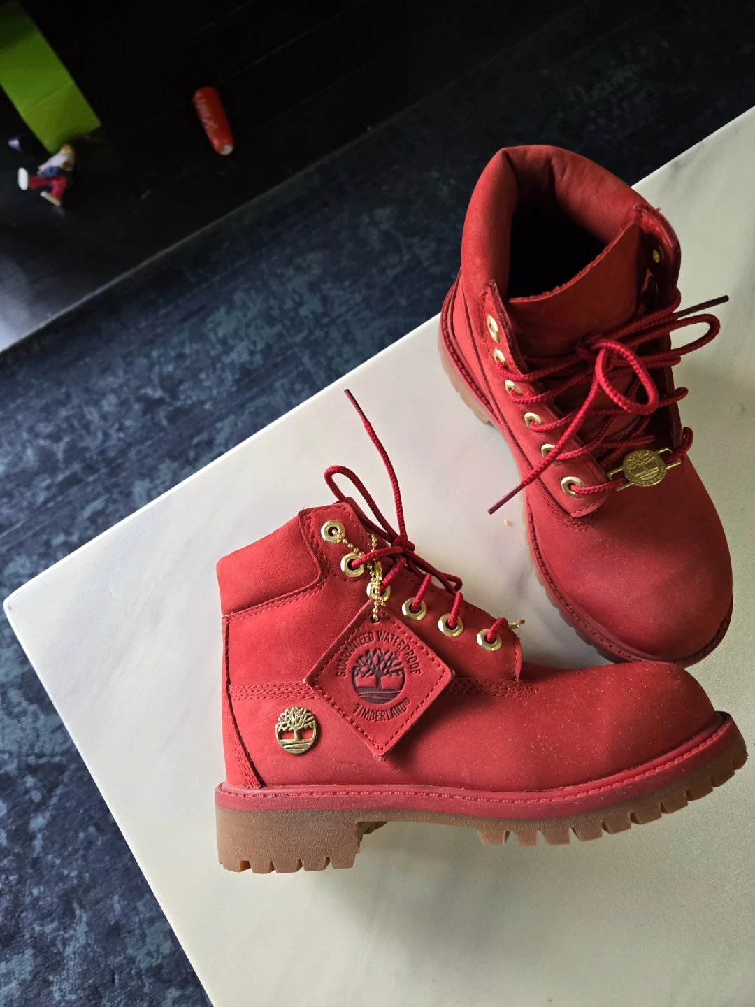 Kids Timberland  boots red - size 13 c - photo 3