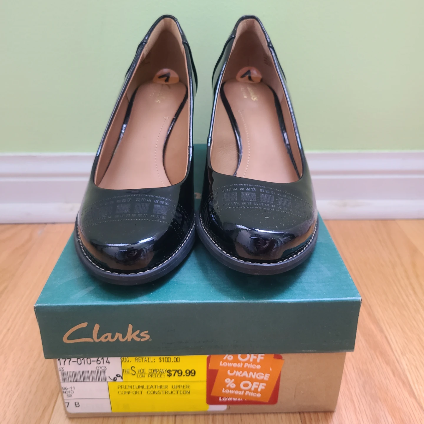 Clarks Leather Block Heel Shoes Size 7B 🌱 - photo 2