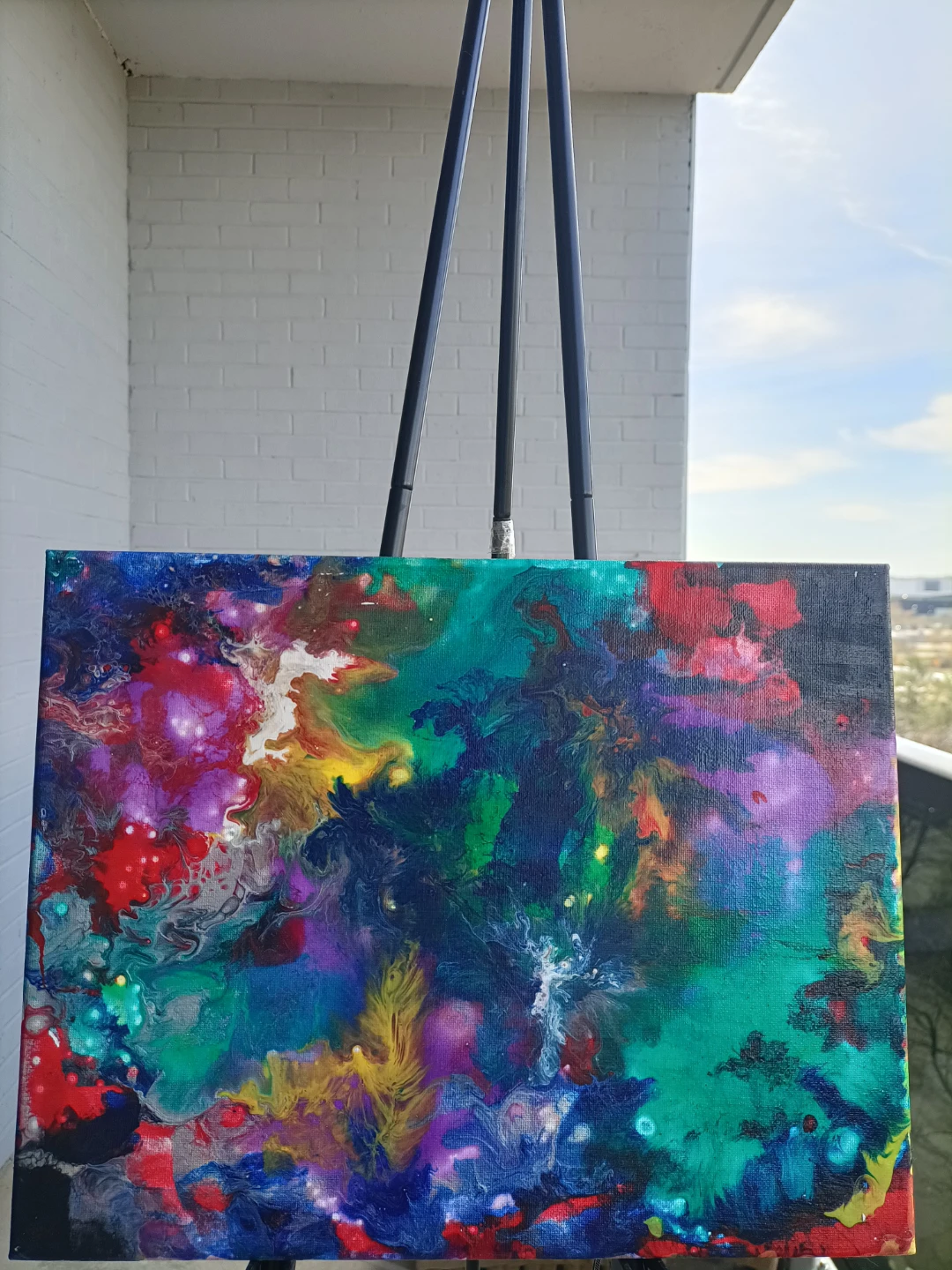 Abstract Acrylic Pour Painting
