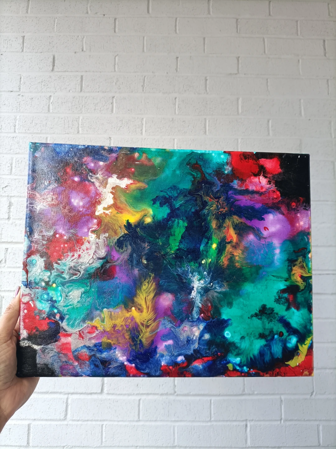 Abstract Acrylic Pour Painting - photo 2