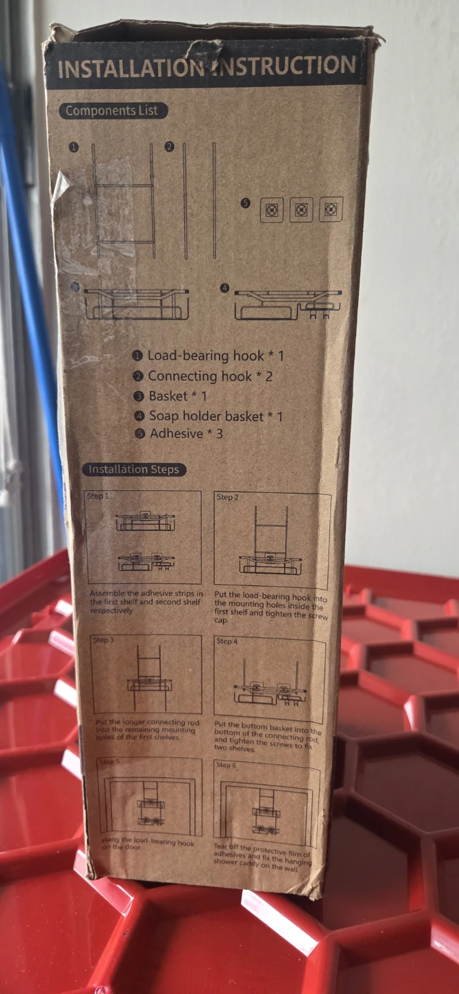 Brand New Hanging Shower Caddy with Soap Holder & Hooks - photo 2