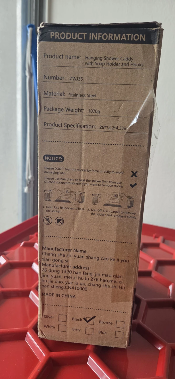 Brand New Hanging Shower Caddy with Soap Holder & Hooks - photo 4