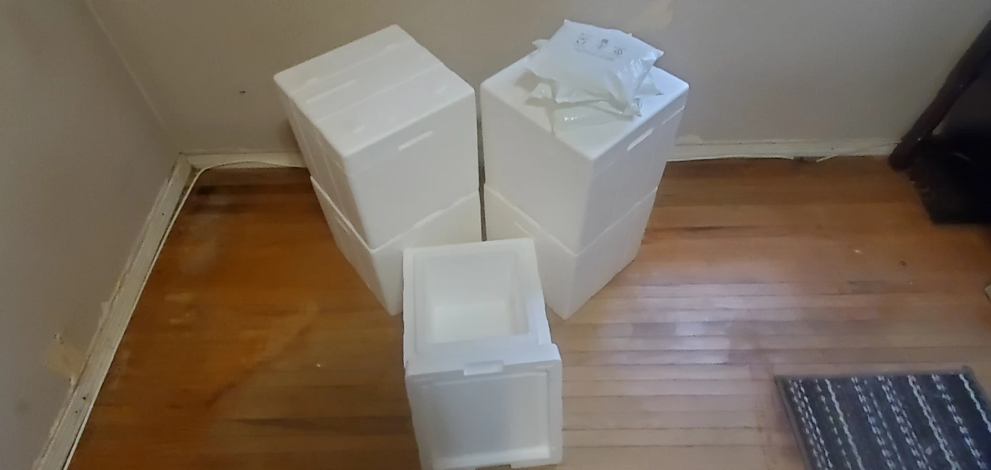 White Styrofoam Cooler Boxes
