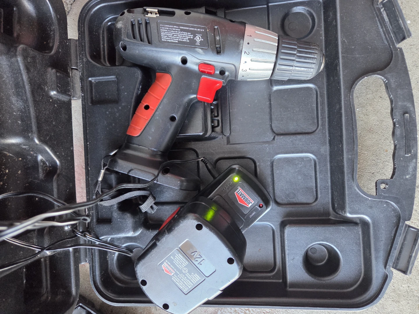 Jobmate 12V Cordless Drill with Charger and Battery