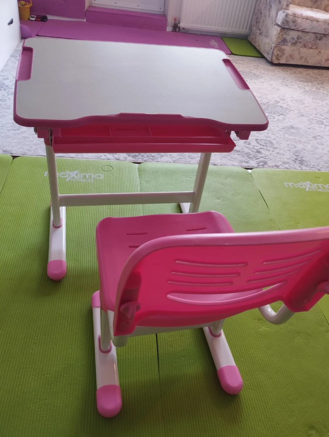 Kids Adjustable Desk and Chair Set - Pink - photo 3
