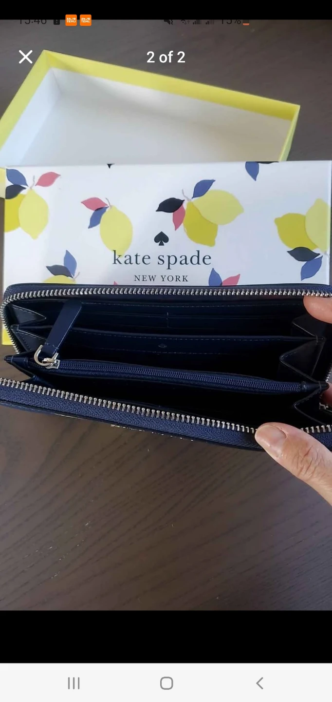 Kate Spade Lemon Print Zip Around Wallet - photo 2