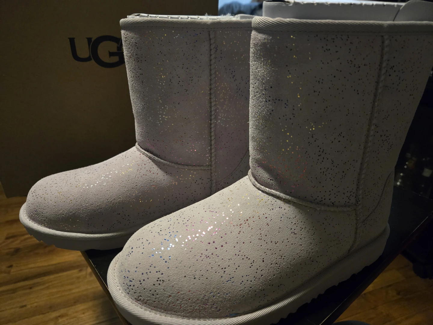 Ugg Kids' Classic II Shimmer Sky Boots - Size 5 - photo 2