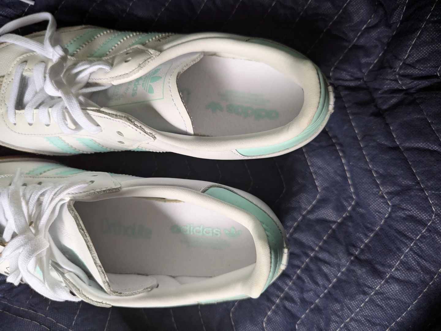 Adidas Samba OG Shoes White/Mint Green Size US 5.5 - photo 3
