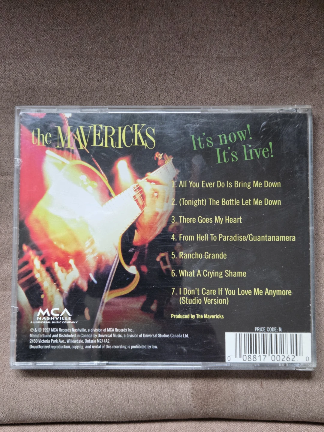 The Mavericks It's Now! It's Live! CD - photo 2