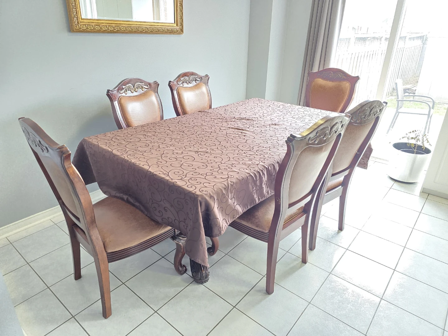 6-Piece Dining Set - Wooden Table & Chairs - photo 2