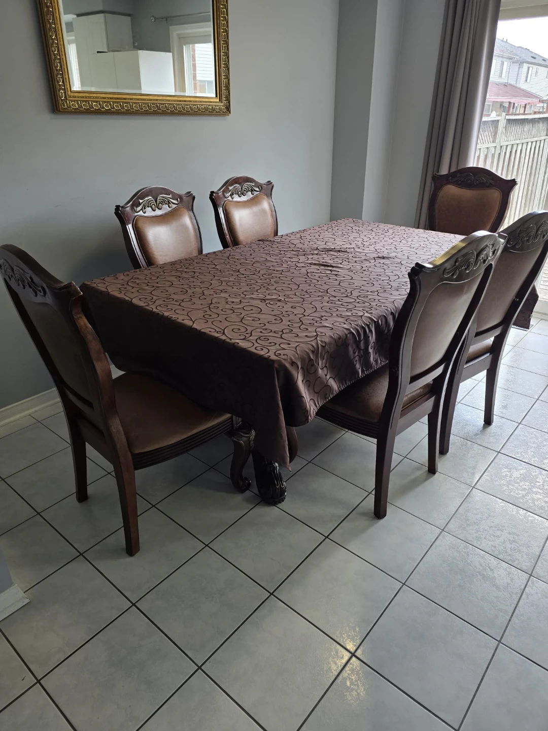 6-Piece Dining Set - Wooden Table & Chairs - photo 3