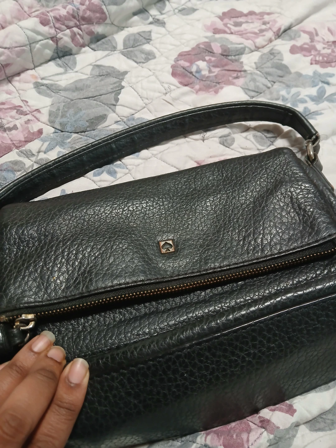 Kate Spade Black Pebble Leather Shoulder Bag