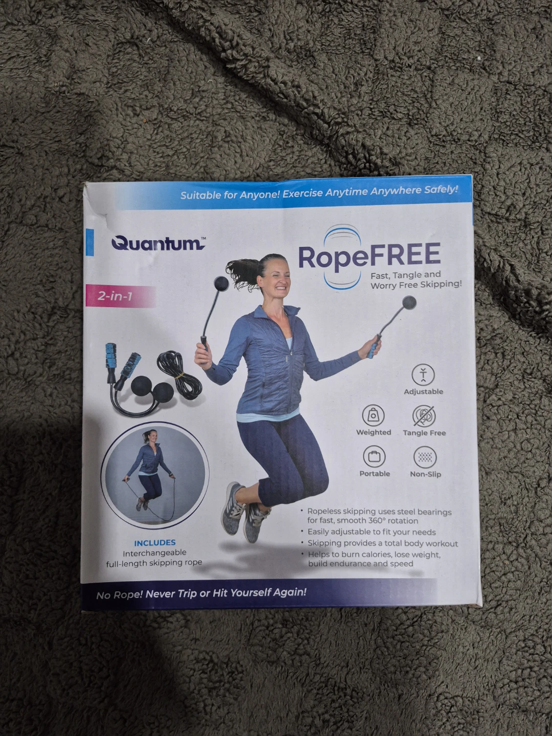 Quantum RopeFREE 2-in-1 Ropeless Skipping Rope