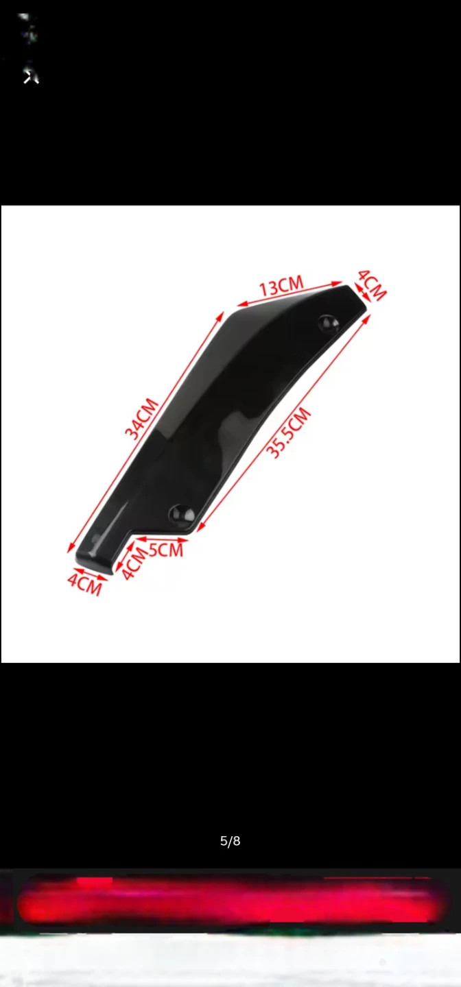 Car Rear Bumper Lip Splitter Diffuser (Black) - photo 3