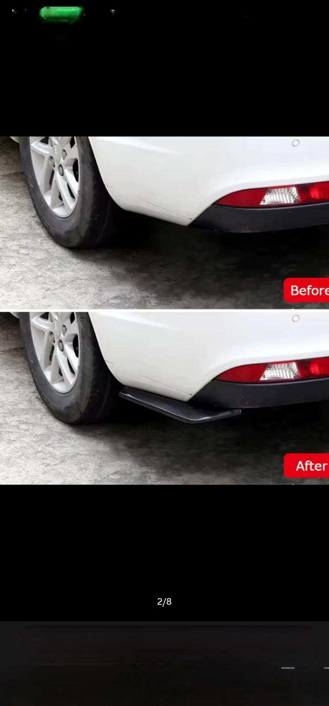 Car Rear Bumper Lip Splitter Diffuser (Black) - photo 5