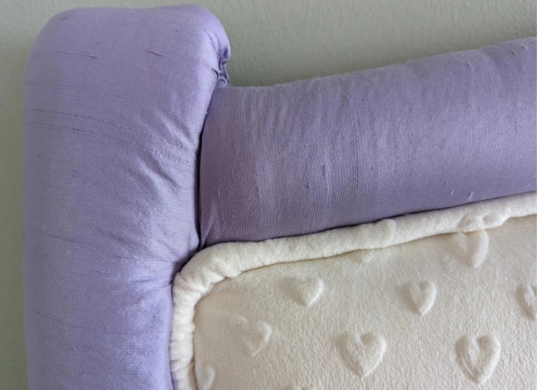 Custom-Made dupioni silk and velvet custom headboard - photo 4