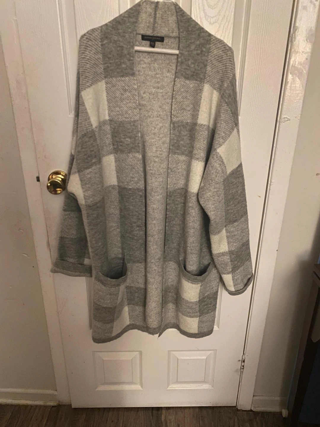 Banana Republic Plaid Open Front Cardigan