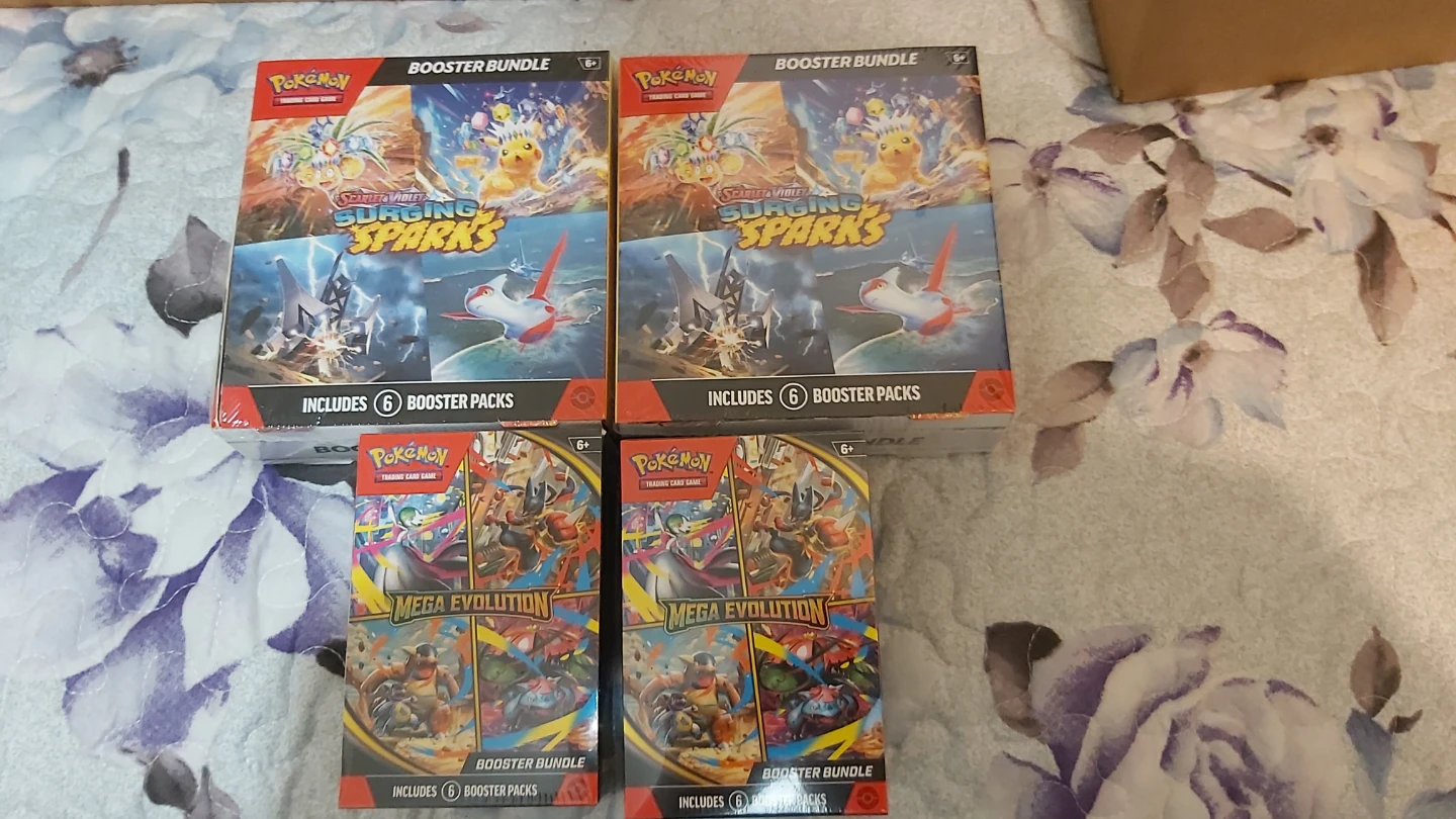 Mega Evolution and Surging Sparks Booster Bundles