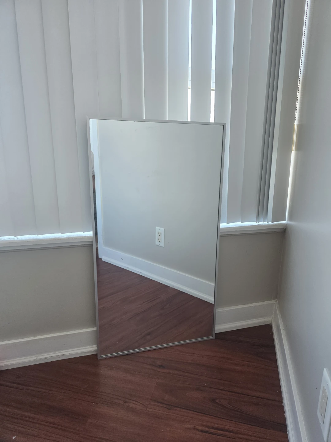 Sturdy Mirror with Silver Frame