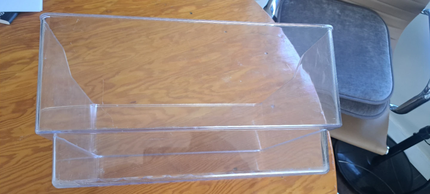 Clear Plastic Stackable Storage Bin Organizer - photo 2