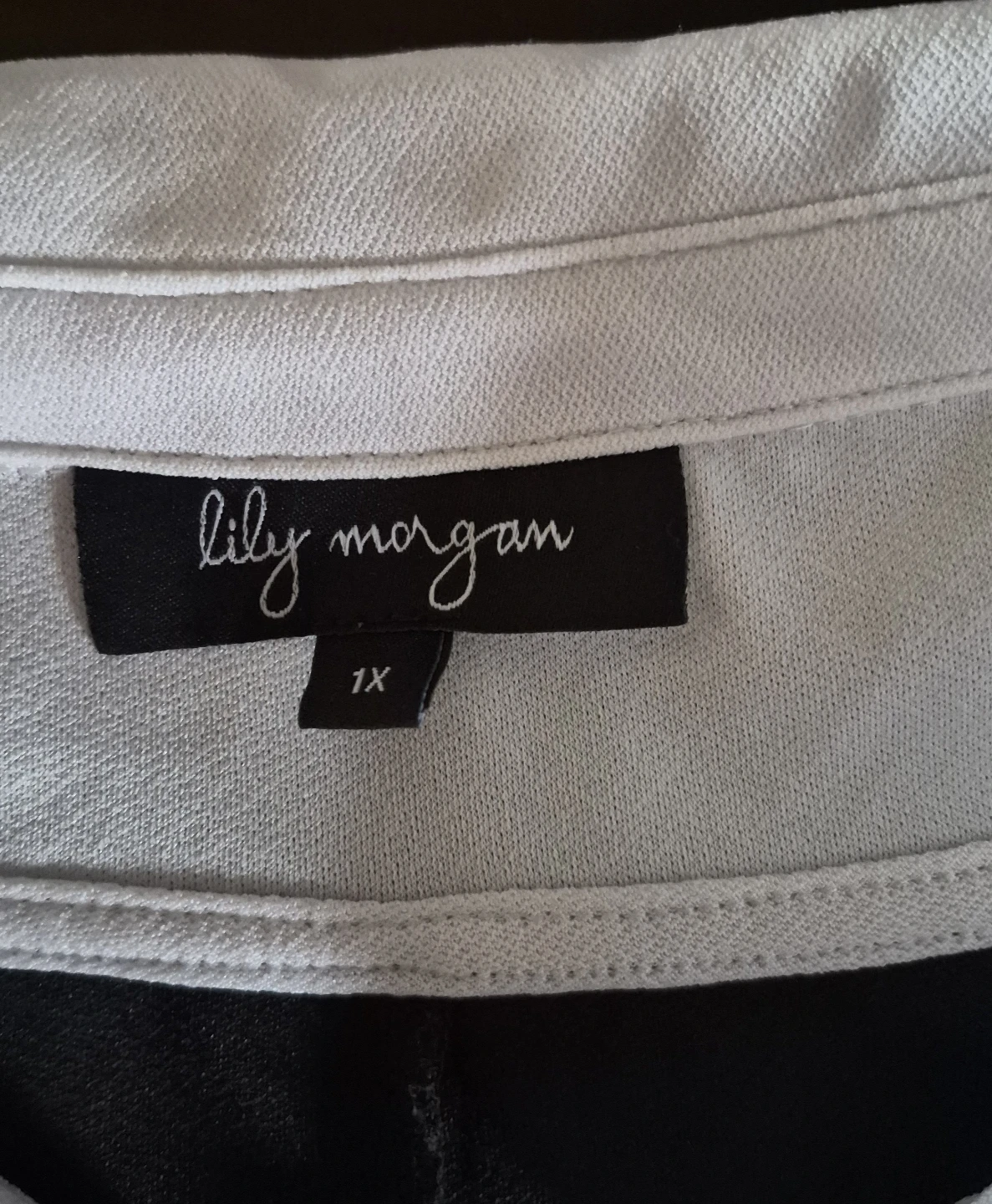 Lily Morgan Black and White Layered Top - Size 1X - photo 3