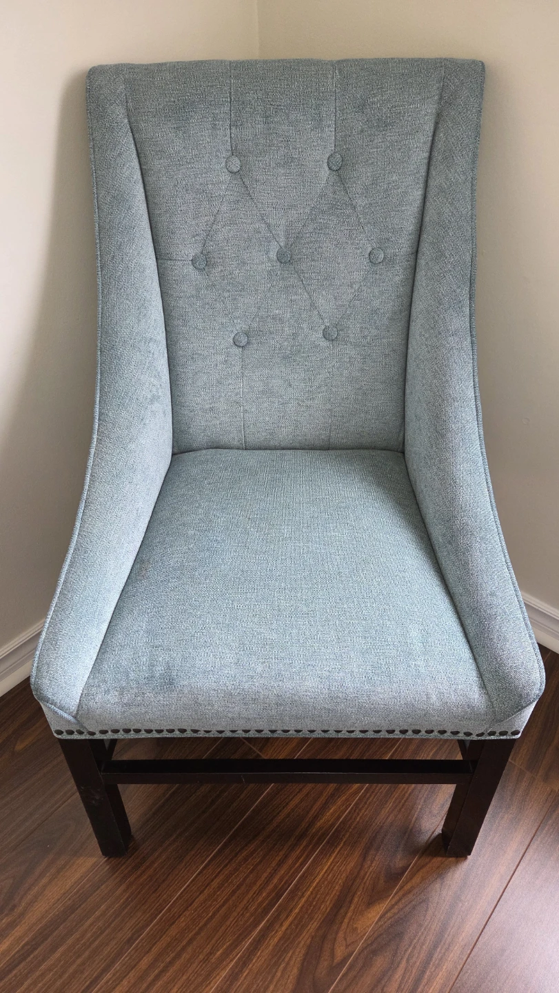 Light Blue Upholstered Accent Chair