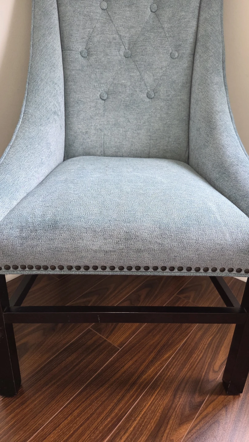 Light Blue Upholstered Accent Chair - photo 2