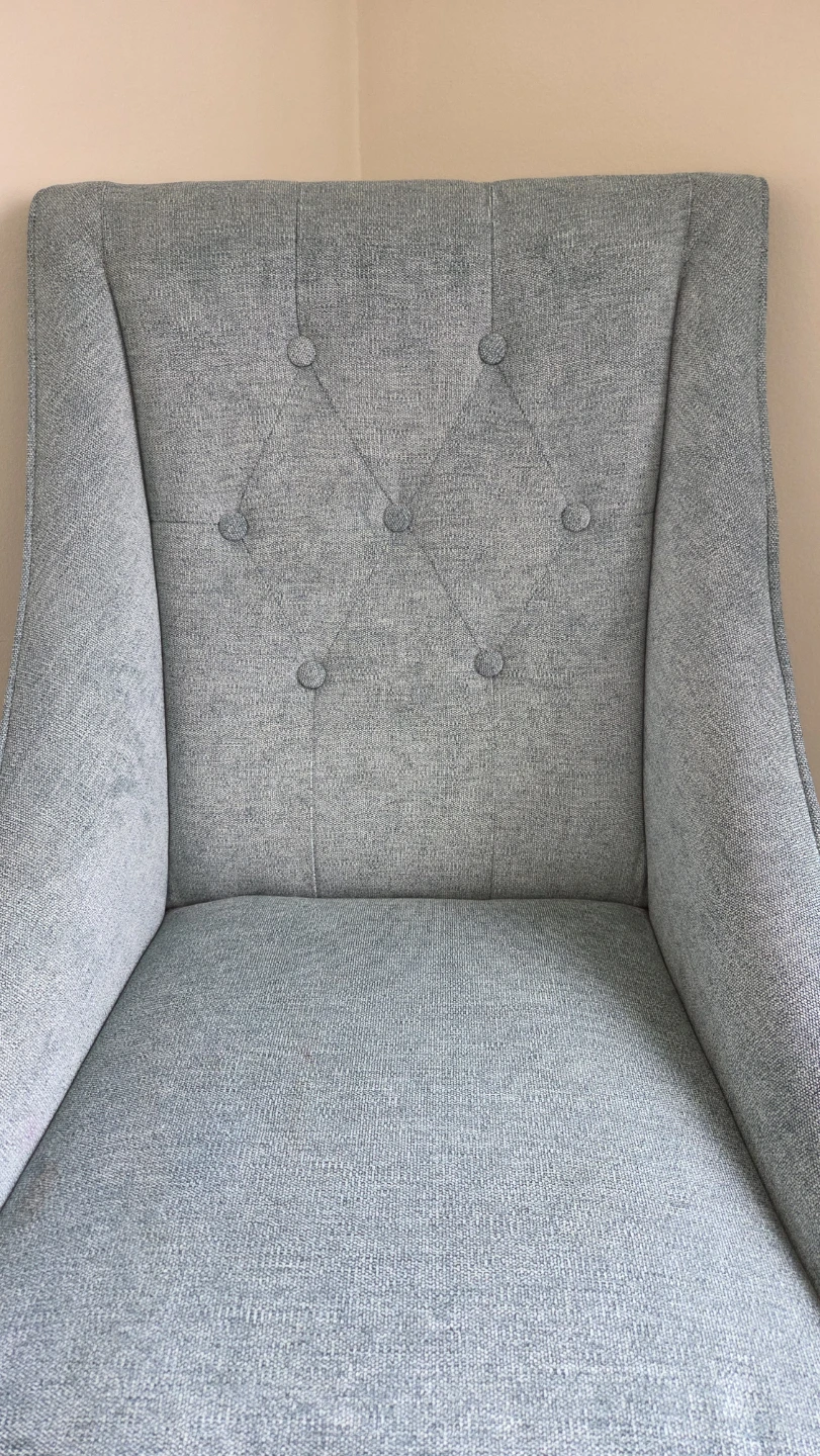 Light Blue Upholstered Accent Chair - photo 3